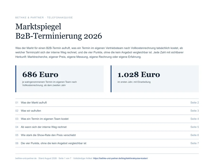 Vorschau: Marktspiegel B2B-Terminierung 2026